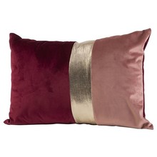 Cushion Gold Burgundy 41x29xh15cm Velvet