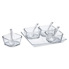 Kingbag Acrylic Bowl with 4 Bowls & Spoons