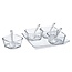 Kingzak Kingzak Acrylic Tray W/4 Bowls&Spons P9