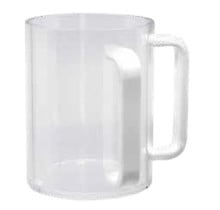 Tasse de lavage transparente Kingzak - Poignées blanches