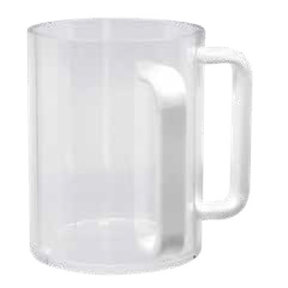 Kingzak Clear Wash Cup - White Handles