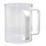 Kingzak Tasse de lavage transparente Kingzak - Poignées blanches