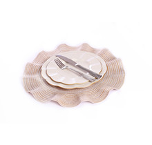 Sets de Table Ondulés Brillant Beige - Lot de 6