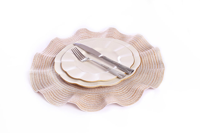 Brillant Wavy Tischsets Beige – 6er-Set