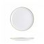 Mesapozelan White Elegant Plate with Gold Edge Ø19cm