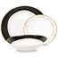 Brilliant Black Elegance 18 Piece Dinnerware Set, Service for 6