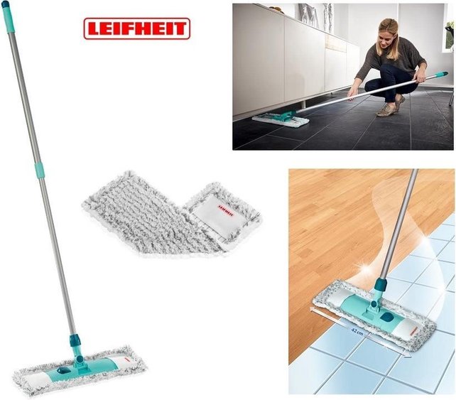Leifheit Classic XL Bodenwischer mit Mikrofasertuch – 42 cm Wischbreite