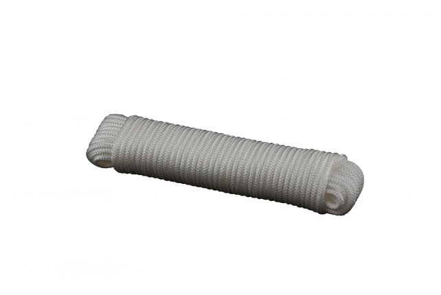 Gelochtes Koord Weiß 6mm 20M