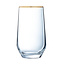 Cristal D'arques Cristal d’Arques Glas met Gouden Boord 400 ml