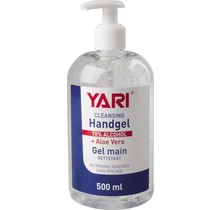 Désinfectant pour les mains Yari avec pompe + Aloe Vera 70% d'alcool 500 ml