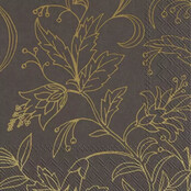 IHR Napkins Golden Flower Brown