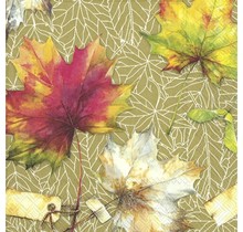 IHR Napkins COUNTRY LEAVES ochre