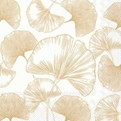 IHR Servietten GOLDEN GINGKO Gold