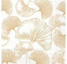 IHR Napkins GOLDEN GINGKO Gold