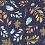 IHR IHR Napkins Warm Winter Leaves Dark Blue