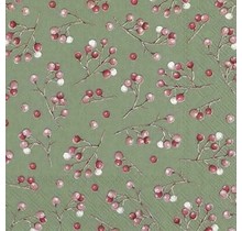 IHR Napkins WINTER BERRIES Green