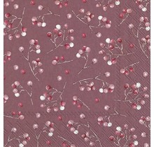 Serviettes IHR BAIES D'HIVER rouge