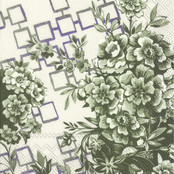 IHR Napkins Catrina Cream Green