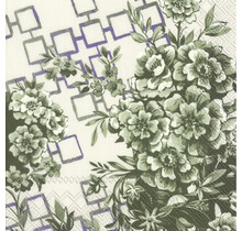 IHR Napkins Catrina Cream Green