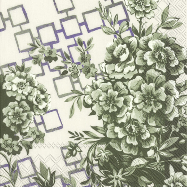 IHR Napkins Catrina Cream Green