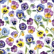 Serviettes Ambiente Pansy All Over