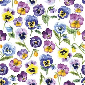 Serviettes Ambiente Pansy All Over