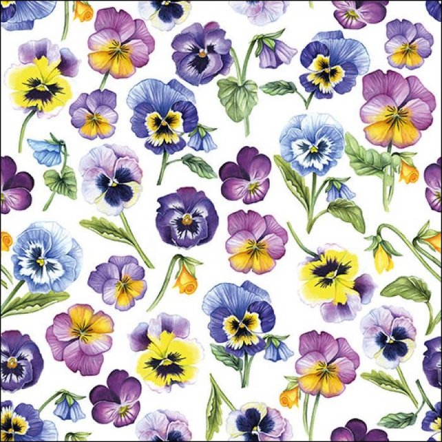 Serviettes Ambiente Pansy All Over