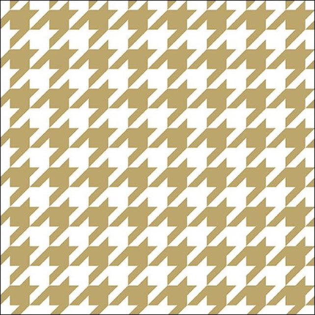 Serviettes Ambiente Pied-de-Poule Or/Terre Cuite