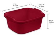 Dishpan-Rect-12Qt-11.4L -Red