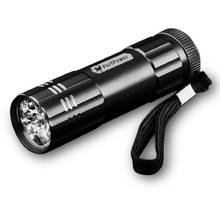 Taschenlampe mit 9 LEDs, schwarz, inklusive 3/AAA