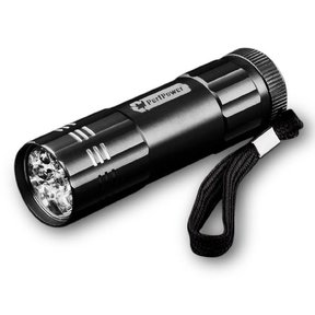 Taschenlampe mit 9 LEDs, schwarz, inklusive 3/AAA