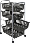 Metaltex Superjumbo Rack mit 4 Körben