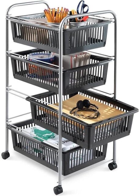 Metaltex Superjumbo Rack with 4 Baskets