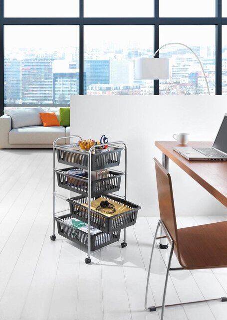 Metaltex Superjumbo Rack with 4 Baskets