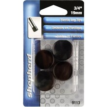 Shepherd Hardware Embouts de pattes en plastique, paquet de 4, 1,9 cm