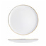 Mesapozelan White Elegant Plate with Gold Edge Ø26cm