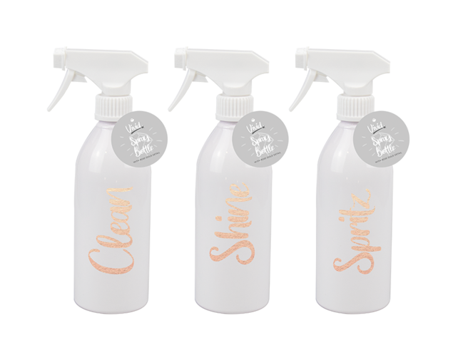 Spuitfles met roségouden etiket 500 ml