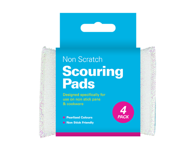 Pearl Non-scratch Scouring Pads - 4  Pack