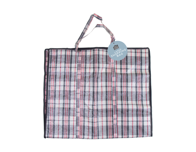 Sac shopping à mini carreaux
