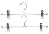Metaltex hanger clip metal with 2 clips 35cm silver 2-pack