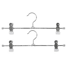 Metaltex hanger clip metal with 2 clips 35cm silver 2-pack