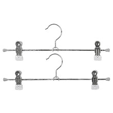 Klemm-Hosenbügel Clip Metall mit 2 Clips silber 2er Pack
