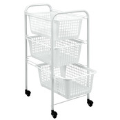 Metaltex San Diego Wit 3 Mandjes 30x38x66 Cm