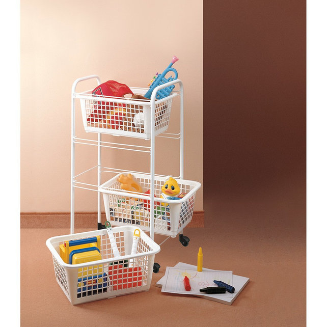 Metaltex San Diego Wit 3 Mandjes 30x38x66 Cm