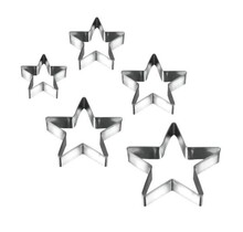 Metaltex Edelstahl-Set mit 5 Ausstechformen „Sternform“