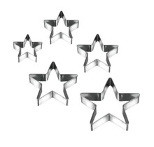 Metaltex Stainless Steel Set Of 5 Cookie Cutters ''Star Shape''