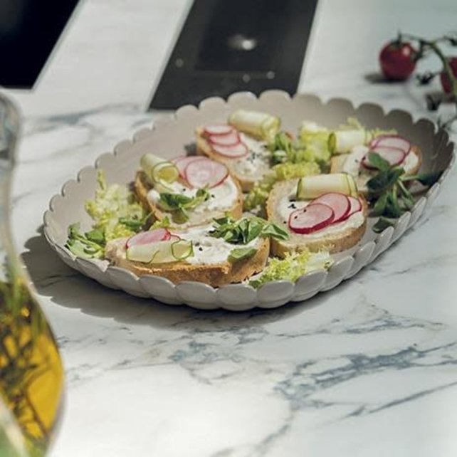 Guzzini Tiffany Serveer schaal M Taupe