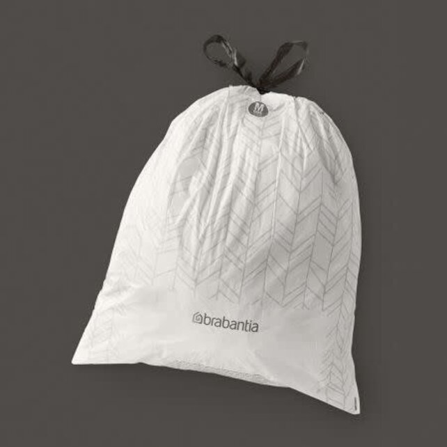Brabantia Perfect Fit Bags, Code M, 60 Liter, Spenderpackung, 40 Beutel – Weiß