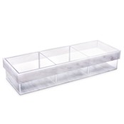 Waterdale Removable Tray 3 Sectional with Divider & Cover, Marble