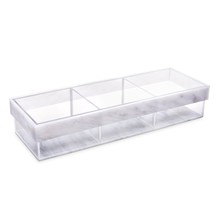Waterdale Removable Tray 3 Sectional with Divider & Cover, Marble